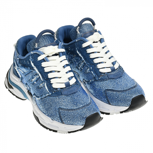 Джинсовые кроссовки, синие Ash | Фото 1