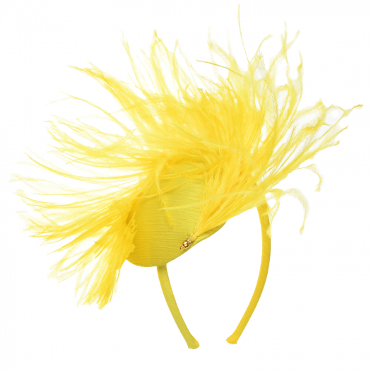 Желтый ободок с перьями Eirene | Фото 1