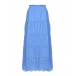 Голубая юбка с поясом на резинке Pietro Brunelli | Фото 1