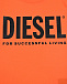 Оранжевая футболка с логотипом Diesel | Фото 3