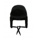 Черная шапка ушанка с меховой подкладкой Chobi | Фото 1