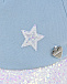 Голубая кепка с глиттером на козырьке Il Trenino | Фото 4