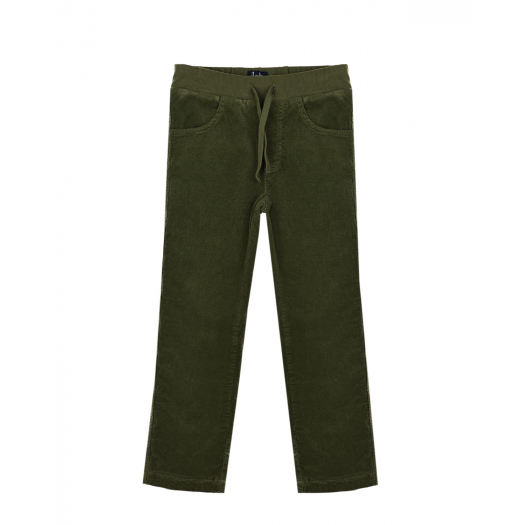Зеленые велюровые брюки IL Gufo | Фото 1