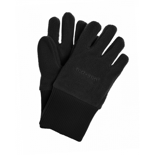 Черные флисовые перчатки MaxiMo | Фото 1