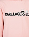 Розовое платье-худи с логотипом Karl Lagerfeld kids | Фото 3