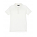 Белая футболка-поло на молнии Emporio Armani | Фото 1