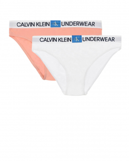 Комплект трусов 2 шт, белый/розовый Calvin Klein Мультиколор, арт. G80G800440 0VM | Фото 1