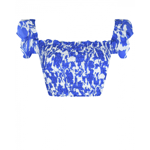 Топ с синим цветочным принтом Pietro Brunelli | Фото 1