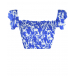 Топ с синим цветочным принтом Pietro Brunelli | Фото 1