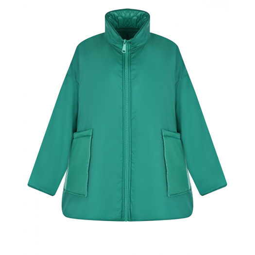 Зеленая двухсторонняя куртка с накладными карманами Dorothee Schumacher | Фото 1