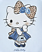 Голубая толстовка с принтом &quot;Hello Kitty&quot; Monnalisa | Фото 3
