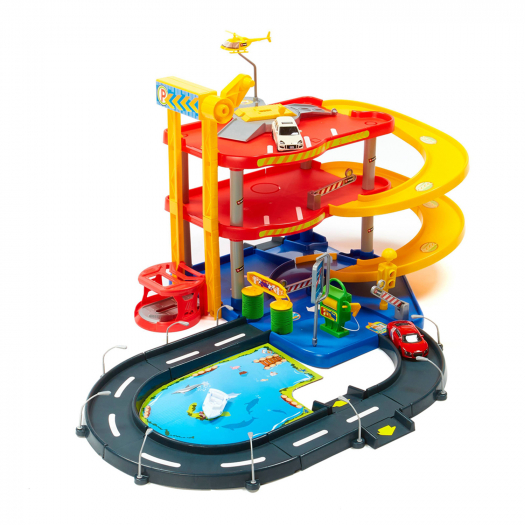 Игрушечная парковка 1:43 Collezione PARKING PLAYSET + 2 машинки Bburago | Фото 1