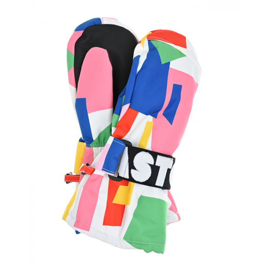 Варежки с разноцветным принтом Stella McCartney | Фото 1
