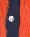 Шуба из эко-меха, оранжевая Ermanno Scervino | Фото 4
