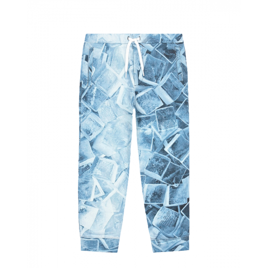 Спортивные брюки с принтом &quot;лед&quot; Emporio Armani | Фото 1