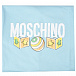 Голубое одеяло с принтом &quot;медвежата&quot;, 74x68 см Moschino | Фото 3