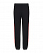 Черные спортивные брюки с красными лампасами MSGM | Фото 5