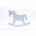Постельное белье «Коняшки», белый сатин с вышивкой голубовато-сиреневого цвета A&A Baby Glam | Фото 3