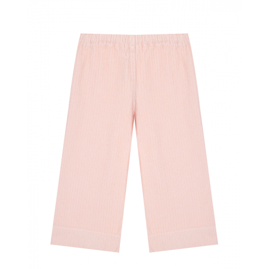 Розовые вельветовые брюки с поясом на резинке IL Gufo | Фото 1