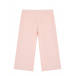 Розовые вельветовые брюки с поясом на резинке IL Gufo | Фото 1