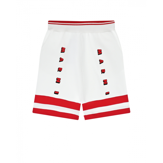 Белые шорты с красными полосками MARNI | Фото 1