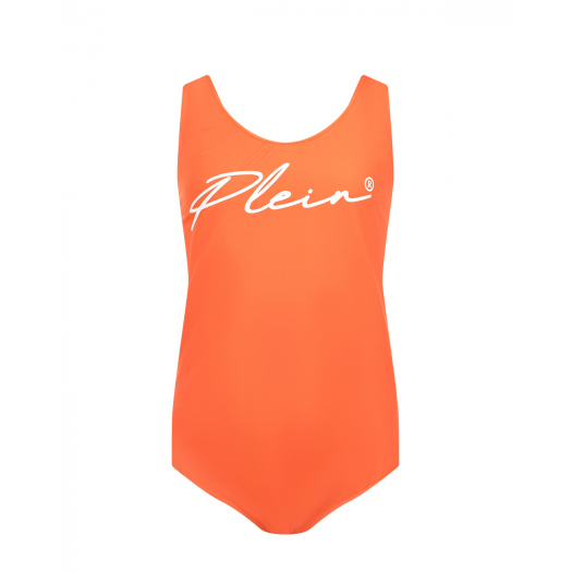 Оранжевый купальник с лого Philipp Plein | Фото 1