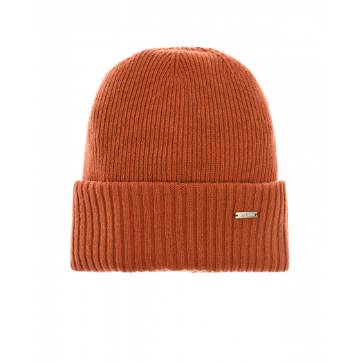 Оранжевая шапка бини Woolrich | Фото 1
