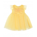 Желтое платье с рюшей Monnalisa | Фото 1