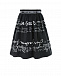 Черная юбка из габардина с контрастным логотипом Dolce&Gabbana | Фото 2