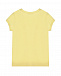 Желтая футболка с логотипом из страз Monnalisa | Фото 2