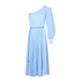 Голубое платье с плиссированной юбкой  | Фото 1