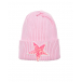 Розовая шапка со звездой из пайеток Regina | Фото 1