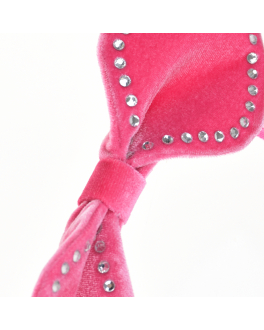 Розовый ободок с ушками и стразами Monnalisa Розовый, арт. 190020 0080 0095 | Фото 2