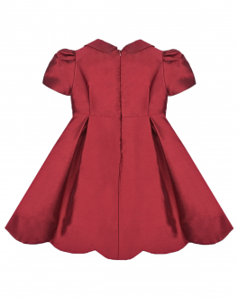 Красное атласное платье с цветком на талии Baby A Красный, арт. L2765 605 | Фото 2