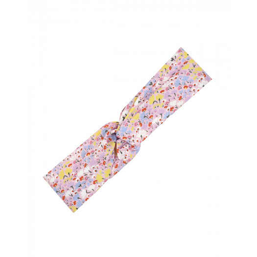 Розовая повязка с цветочным принтом Paade Mode | Фото 1