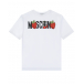 Белая футболка с вышивкой &quot;лого с клубникой&quot; Moschino | Фото 1