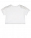 Белая укороченная футболка с оборками на рукавах Monnalisa | Фото 2