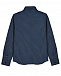 Синяя рубашка из хлопка с принтом в полоску Emporio Armani | Фото 3