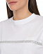 Белая футболка с полосками из стразов GCDS | Фото 7