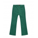 Зеленые вельветовые брюки с накладными карманами  | Фото 1