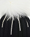Шерстяная шапка с полосками из стразов Joli Bebe | Фото 3