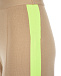Бежевые брюки палаццо из трикотажа MSGM | Фото 5