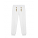 Белые брюки с золотистыми пуговицами Balmain | Фото 1
