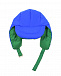 Двухстронняя шапка-ушанка, синий/зеленый Yves Salomon | Фото 4