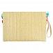 Соломенная сумка с разноцветными кисточками, 29x2x20 см Monnalisa | Фото 4