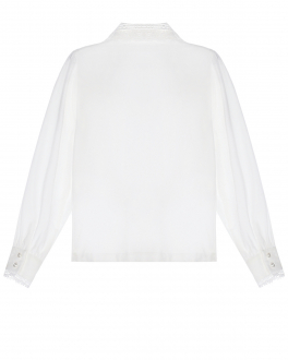Белая рубашка с кружевным воротником Rolly , арт. 21044 | Фото 2