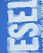 Синяя футболка с крупным лого Diesel | Фото 3