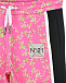 Розовые трикотажные брюки с цветочным принтом No. 21 | Фото 3