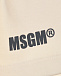 Шорты кремового цвета с черным лого MSGM | Фото 3
