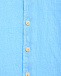 Льняная рубашка с длинными рукавами, голубая Saint Barth | Фото 3